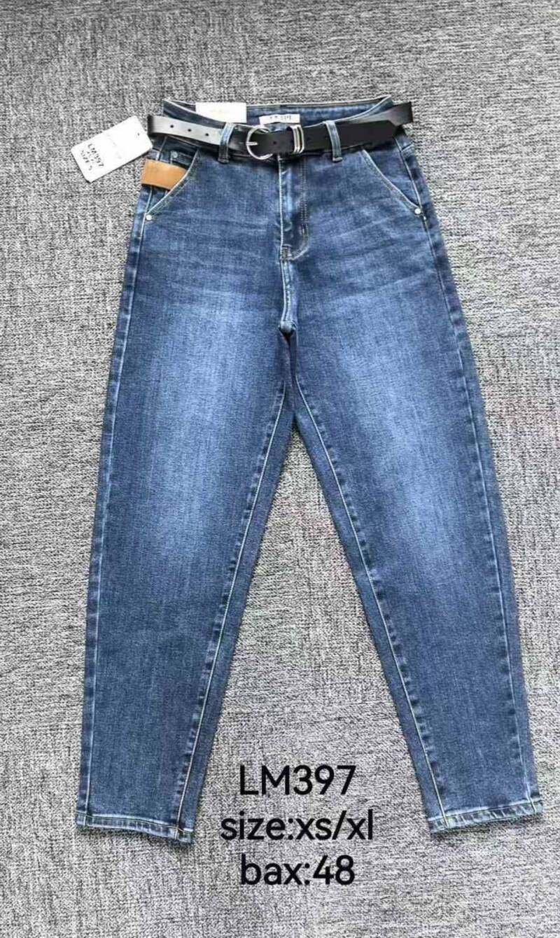 Spodnie damskie jeansy Roz XS-XL, 1 Kolor Paczka 12 szt